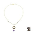 thumbnail image 4 of NOVICA Gold plated iolite and amethyst pendant necklace, 'Iris Rain', 4 of 7