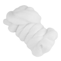 55g Colored Needle Felting Wool Roving Spinning Sewing Trimming Handiwork Material (White)