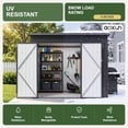 Lean To Outside Racking Aoxun Lean to Shed Outdoor Storage Metal Sheds 4'x8' with Triple Door ...