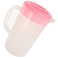 thumbnail image 3 of Contenedor de almacenamiento de bebidas de gran capacidad jarra resistente al calor jarra de plástico jugo de plástico tetera de tetera para el hogar con tapa (rosa), 3 of 6
