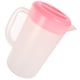 thumbnail image 3 of Contenedor de almacenamiento de bebidas de gran capacidad jarra resistente al calor jarra de plástico jugo de plástico tetera de tetera para el hogar con tapa (rosa), 3 of 6