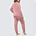 thumbnail image 6 of FDGIU Women's Winter Fuzzy Pajamas Set‌, 2 Piece Cozy Fleece Sleepwear, Loungewear Long Sleeve Top with Pockets, 6 of 6