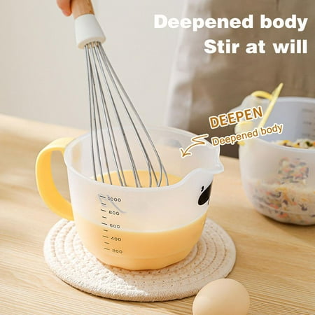 

Gracefulvara Egg Liquid Filtration Measuring Cup With Scale with Filter Plate Kitchen Bak