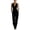 #458-Black, variant on Women's Halter Neck Suit Sleeveless V Neck Top with High Waist Wide Leg Pants Professional Casual Style