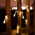 thumbnail image 3 of Solar al aire libre, cuerdas de luces de hadas para el césped del jardín del hogar, vacaciones de boda a prueba de agua 6.5 blanca jinwen Luces de cadena al aire libre, 3 of 8