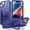Navy, variant on Compatible with iPhone 13 Case & iPhone 14 Case with Invisible  O-Ring Stand Translucent Case for iPhone 13 & 14 6.1" [Compatible with MagSafe][Great Grip Feeling], Wine Red
