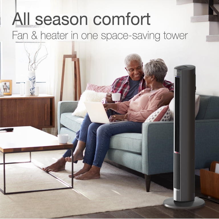 Lasko All Season Comfort Control Tower Fan and Space Heater in One with  Remote, FH515, Grey - Walmart.com
