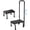 Black, variant on SAFH Metal Step Stool with Handle for Elderly, 8 inch Anti-Skid Platform, Lightweight and Easy Assembly, Supports 350 Pounds