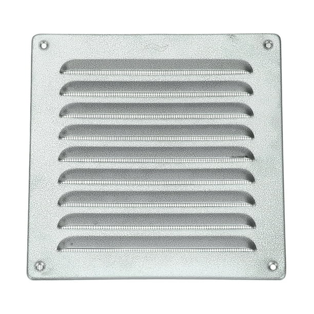 Cubierta de ventilación de aluminio Uxcell, rejilla de ventilación HVAC con lamas para cocina, chimenea y hogar, color plateado, 8x8 pulgadas