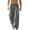 Gray, variant on Baggy Cargo Pants for Mens Elastic Waist Drawstring Wide Leg Hiking Pants with Zip Pockets Outdoor Fishing Camping Trousers