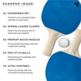 Sharper Image 7Piece Retractable Tabletop Tennis Game Set, Play Almost