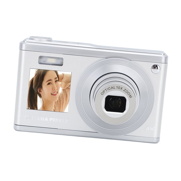Cámara Compacta, Cámara Digital 4K Pantalla IPS HD Dual Zoom óptico 10x Enfoque Automático Cámara Digital Compacta Retro Con Lente Telescópica Para Fotografía De Viajes