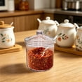 thumbnail image 5 of Shatterproof Acrylic Sugar Bowl with Lid and Spoon, Airtight Transparent Seasoning Jar, Refillable Condiment Container for Dining Table Restaurant Spice Storage, 5 of 5