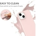 thumbnail image 3 of iPhone 13 Case,Phone Case for iPhone 13,Slim Fit Liquid Silicone Soft Gel Rubber Lightweight Microfiber Lining Shockproof Anti-Scratch Protective Phone Cover for iPhone 13 6.1''2021, Pink Sand, 3 of 8