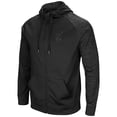 thumbnail image 2 of Men's Colosseum Black Navy Midshipmen Blackout 3.0 Tonal Raglan Full-Zip Hoodie, 2 of 3