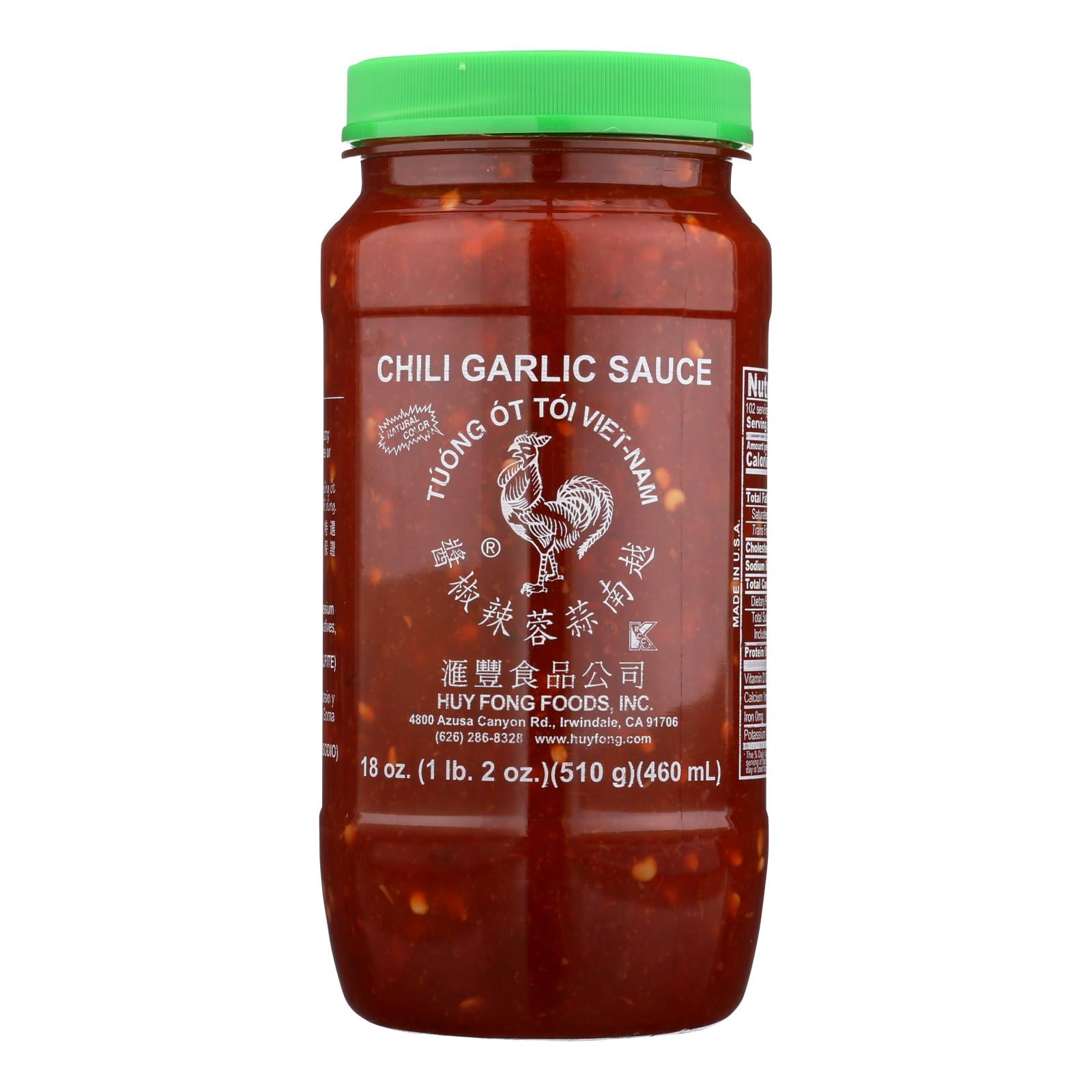 Huy Fong Chili Garlic Sauce, 18 oz Plastic Bottle