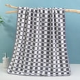 thumbnail image 2 of Yhmxh Soft Linen Luxury Hand Towels for Bathroom, Cotton Hand Towel Face Towels for Kitchen, Corals Fleece Small Round Grids Towel, Water Absorbent Shower Towel Travel Towels for Gym Hotel 14"x30", 2 of 7