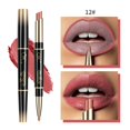 thumbnail image 2 of Lipstick Pencil, Double-Ended Lip Pencil, Long-Lasting Matte Lip Color Pencil, Thin Tube Design, Easy To Apply, Suitable for Office Dating Party Makeup, Lightweight Velvet Finish, 2 of 5