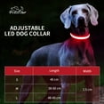 thumbnail image 4 of PcEoTllar LED Dog Collar, Waterproof Rechargeable for Night Walking RGB Colorful Light up Adjustable Safety Dog Collar for Medium Dogs (Red), 4 of 9