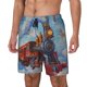thumbnail image 1 of Balery Cartoon Train Hot Air Balloon Bañador para hombre, shorts de playa de secado rápido con entrepierna y forro de compresión-Medium, 1 of 6