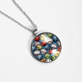 thumbnail image 4 of Baseball Glass Circular Pendant Necklace - Stylish Jewelry Statement Piece, 4 of 5