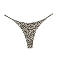 thumbnail image 1 of Gibobby Ropa Interior Elástica para Mujer Tanga sexy con doble correa para mujer, bragas con forma de T de algodón doble de cintura(Beige， XL), 1 of 3