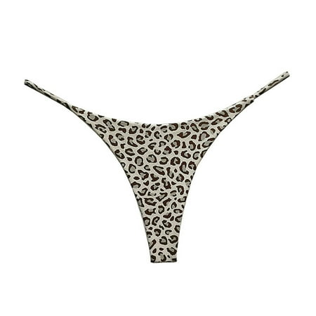 

Yuelianxi Women Double Strap Fashion Thong Low Waist Double Cotton T Shape Panties