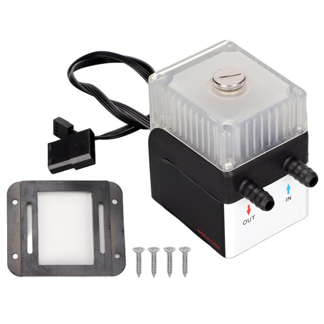 Bomba de refrigeración por agua ultra silenciosa, tanque de 450L/H, rodamientos cerámicos de una pieza, bomba de refrigeración por agua de 12V para computadoras