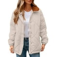 thumbnail image 5 of Gytharion Lightweight Down Coat for Women Winter Warm Zip Up Puffer Jacket Loose Comfy Long Sleeve Lapel Coat Fashion Quilted Thickened Thermal Outerwear with Pocket, 5 of 8