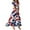 Multicolor, variant on Women's 4th of July Patriotic American Flag Maxi Dress V Neck Short Sleeve Independence Day Casual Summer Dress with Star Print for Beach and Party Blue XS