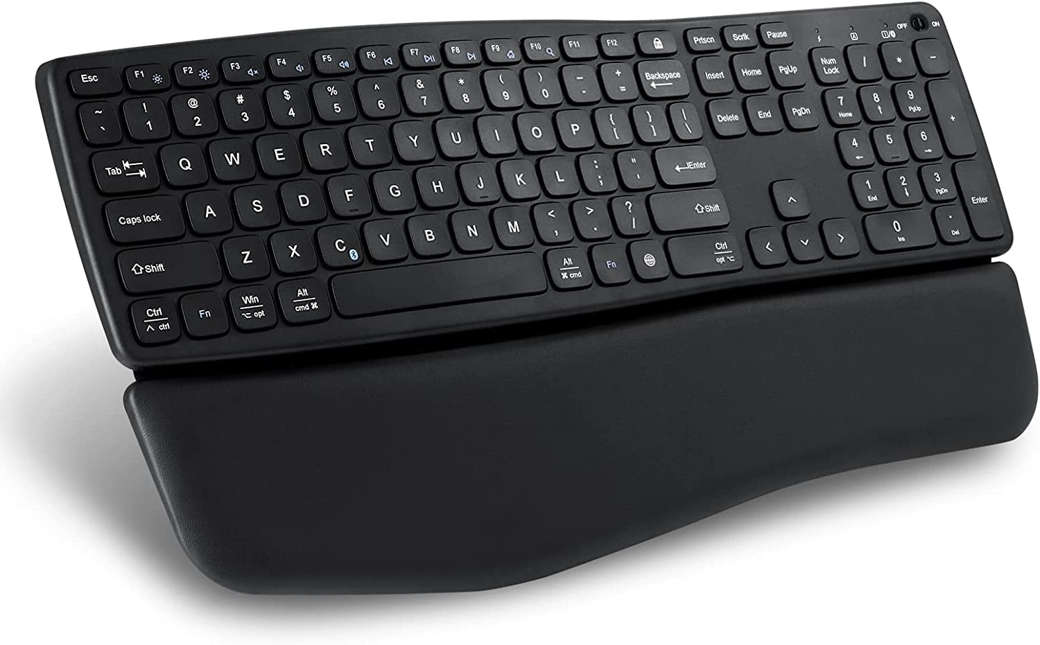 PERIBOARD813B Bluetooth Ergonomic Keyboard Laptop Scissor Keys Curved ErgoLite Design