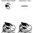 thumbnail image 3 of Dolin Sunset Metal Wall Art Coastal Seagull Black Iron Wall Silhouette Decor Modern Abstract Hanging Sculpture Ornament Art Plaque for Hotel Bedroom Housewarming Gifts 11.8 x 9 inch 1pc, 3 of 9