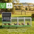 thumbnail image 4 of PawHut 137" Chicken Coop with Chicken Run, Nesting Box, Dark Grey, 4 of 10