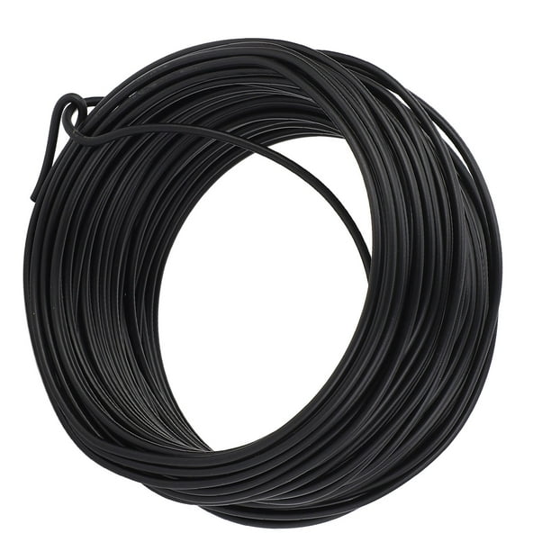 Alambre de Unión de Hierro Galvanizado, Bridas de Alambre Recubitas de PVC, Metal Flexible para cable de Telecomunicaciones, Boca Redonda de 1,5 mm x 20 m