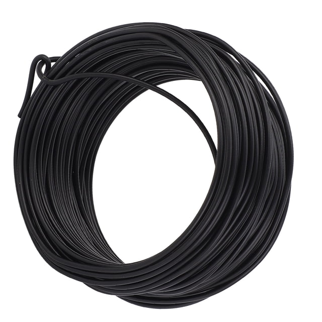 Alambre de Unión de Hierro Galvanizado, Bridas de Alambre Recubitas de PVC, Metal Flexible para cable de Telecomunicaciones, Boca Redonda de 1,5 mm x 20 m
