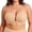 Fit D/Dd/F Cup(almond Skin), variant on Women's Strapless Front Closure Push Up Bra, Non-Slip Removable Straps, Wireless Seamless Bra, A-C Cup