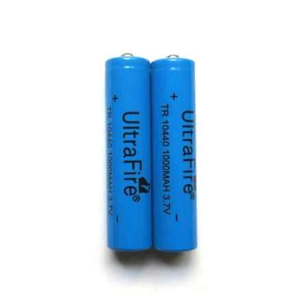 UltraFire 10440 Battery 3.7V AAA 1000mAh Li-ion Rechargeable Batteries For Toys Button Top for LED Flashlight, Headlamp, Mechanical Mod,Torch,