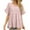 A_Pink, variant on ZXSXSY Women Floral Printed Ruffled Short Sleeves V Neck Babydoll Top