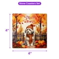 thumbnail image 5 of Happy Thanksgiving Havanese Give Thanks Fall Beanie Scarf Welcome Set of 4 Stone Coasters Havanese Dog Lover Gifts Idea 4x4in Absorbent Soapstone Coaster - 00020, 5 of 5