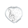 thumbnail image 1 of Treble Clé Flappg Musique Note Miroir Coeur Portable Poche Maquillage, 1 of 3