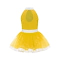 thumbnail image 4 of Haitryli Big Girls Shiny Sequin Ballet Leotard Tutu Dress Layered Tulle Skirt Gymnastics Dance Ballerina Outfit Yellow 16, 4 of 5