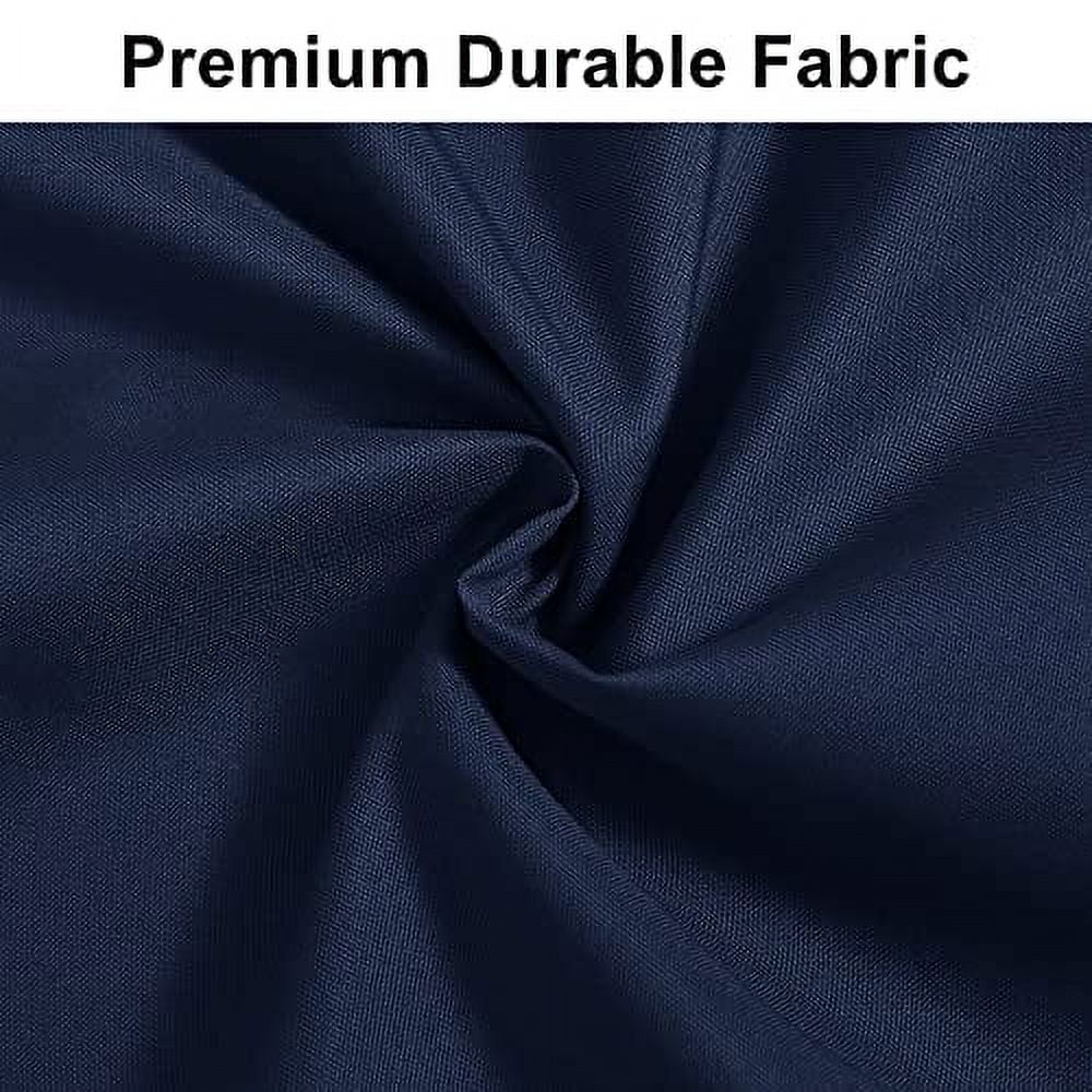 DWCN Navy Blue Blackout Curtains 2 Panels Noise Blocking Out Double Layers with Black Liner Full Room Darkening Drapes (Navy Blue,52"W x 54"L)