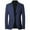 Blue, variant on Dpytoraw Mens Suit Slim Fit Two Button Solid Tuxedo Jacket Business Suits Wedding Party Homecoming Lattice Suits For Men