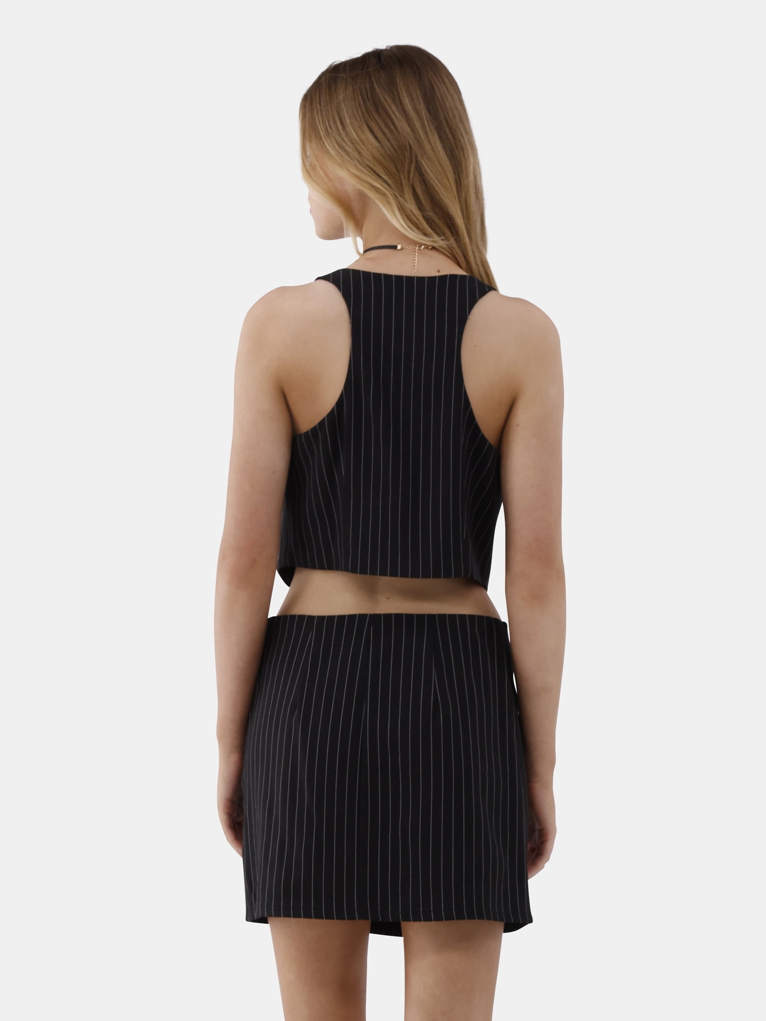 No Boundaries Vest and Mini Skirt Set, 2-Piece, Women’s
