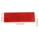 thumbnail image 3 of 15cm Rojo Reflector Placa Rectangular Reflectante para Coche para Automóvil, 3 of 5