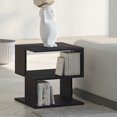 thumbnail image 2 of HOMCOM Square 3 Tier Wood Coffee Side Table Storage Shelf Rack End Table, 2 of 10