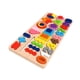 thumbnail image 4 of Clasificador de formas de madera, rompecabezas de números, juego de mesa de aprendizaje de educación temprana para niños pequeños, juego de conteo 5, 4 of 9
