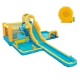 thumbnail image 2 of Eclife Inflatable Bounce House Water Slide with Blower, Backyard Water Park Combo with Slides, Splash Pool, Climbing Wall, Obstacle Course, Jumping Area for Indoor Outdoor, 2 of 5
