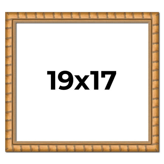 19x17 Frame Gold Real Wood Picture Frame Width 1.5 inches | Interior Frame Depth 0.5 inches |
