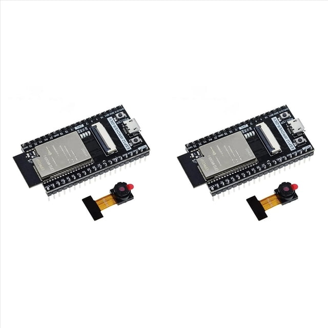 2X Placa de Desarrollo ESP32 CAM ESP32-WROVER-DEV Módulo Wifi CH340C con Cámara OV2640 ESP32-CAM ESP32-WROVER, Soldadura